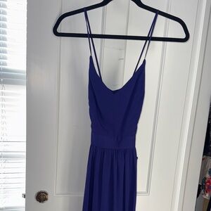 Elegant Purple Spaghetti Strap Dress